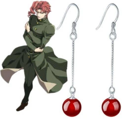Bijoux JOJO <br> Boucle D'Oreille Kakyoin Cerise
