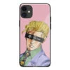 Coque JOJO IPhone Rose Kira Yoshikage (Verre Trempé)