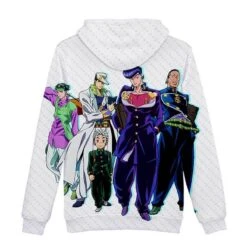 Sweat Jojo's Bizarre Adventure <br> Team Josuke Blanc 7 Sweat Jojo's Bizarre Adventure <br> Team Josuke Blanc -JoJo Style Soldes Boutique Sweat Jojo Team Josuke Blanc 0