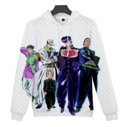 Sweat Jojo's Bizarre Adventure <br> Team Josuke Blanc 6 Sweat Jojo's Bizarre Adventure <br> Team Josuke Blanc -JoJo Style Soldes Boutique Sweat Jojo Team Josuke Blanc 1