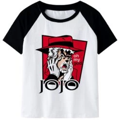 T-Shirt JOJO Joseph Joestar Vieux (Noire Et Blanc)