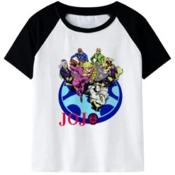 T-Shirt JOJO Golden Wind (Noire Et Blanc)