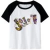 T-Shirt JOJO Rohan ArtWork Design (Noire Et Blanc)