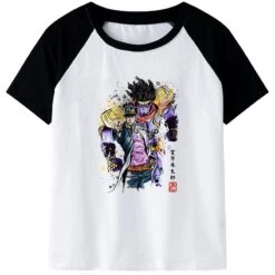 T-Shirt JOJO Jotaro Kujo & Star Platinum (Noire Et Blanc)