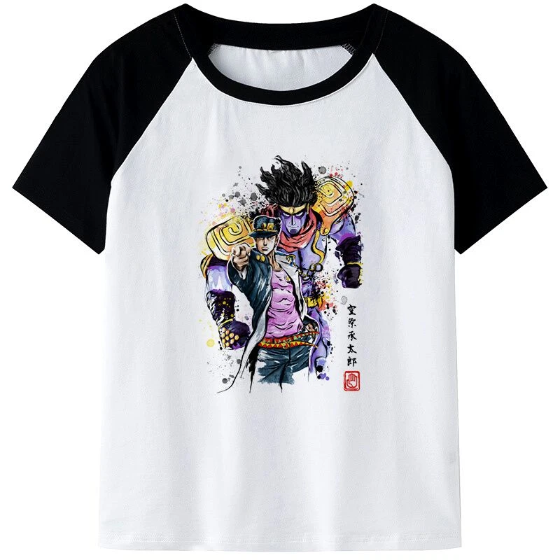 T-Shirt JOJO Jotaro Kujo & Star Platinum (Noire Et Blanc) 1 T-Shirt JOJO Jotaro Kujo & Star Platinum (Noire Et Blanc)