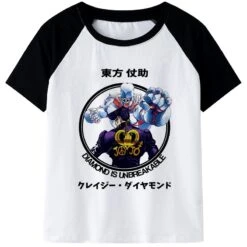 T-Shirt JOJO Diamond Is Unbreakable (Noire Et Blanc)