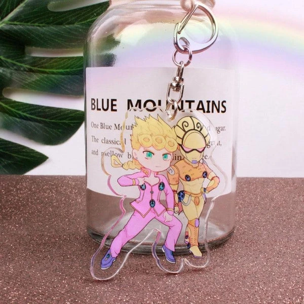 Porte-clés JoJo <br> Giorno & Golden 1 Porte-clés JoJo <br> Giorno & Golden