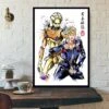 Poster JoJo's Giorno & Golden (Noir Et Blanc)