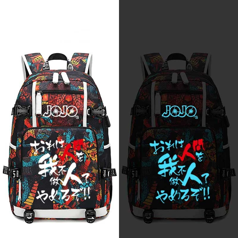 Sac à Dos JOJO <br> JJBA Fluorescent (Rouge/Bleu) 3 Sac à Dos JOJO <br> JJBA Fluorescent (Rouge/Bleu) – Image 3