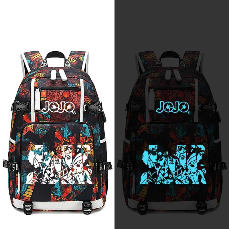Sac à Dos JOJO <br> JJBA Fluorescent (Rouge/Bleu) 7 Sac à Dos JOJO <br> JJBA Fluorescent (Rouge/Bleu) – Image 7