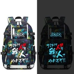 Sac à Dos JOJO <br> JJBA Fluorescent (Rouge/Bleu) 27 Sac à Dos JOJO <br> JJBA Fluorescent (Rouge/Bleu) -JoJo Style Soldes Boutique sac a dos jojo 5