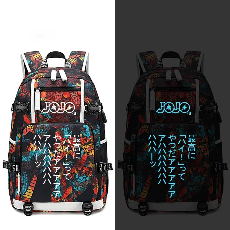 Sac à Dos JOJO <br> JJBA Fluorescent (Rouge/Bleu) 6 Sac à Dos JOJO <br> JJBA Fluorescent (Rouge/Bleu) – Image 6