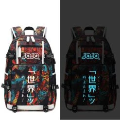 Sac à Dos JOJO <br> JJBA Fluorescent (Rouge/Bleu) 22 Sac à Dos JOJO <br> JJBA Fluorescent (Rouge/Bleu) -JoJo Style Soldes Boutique sac a dos jojo 9