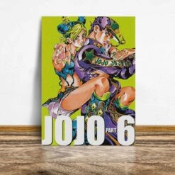Tableau JOJO <br> Jotaro & Jolyne (Vert) -JoJo Style Soldes Boutique tableau jojo 2