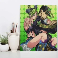 Tableau JOJO <br> Jotaro & Jolyne -JoJo Style Soldes Boutique tableau jojo 4