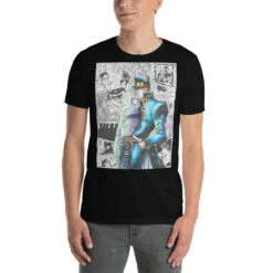T-SHIRT JOJO JOTARO BY STURDY ART -JoJo Style Soldes Boutique unisex basic softstyle t shirt black front 6287f79b83d86