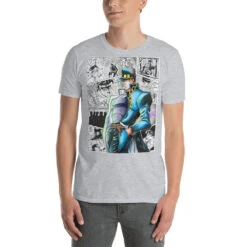 T-SHIRT JOJO JOTARO BY STURDY ART -JoJo Style Soldes Boutique unisex basic softstyle t shirt sport grey front 6287f79b853c9